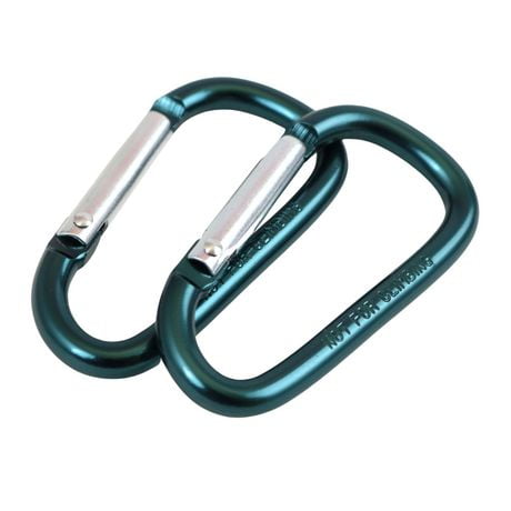 Coghlan's 6mm Carabiner 2 Pack , Teal, Aluminum and Up to 20 kg. load