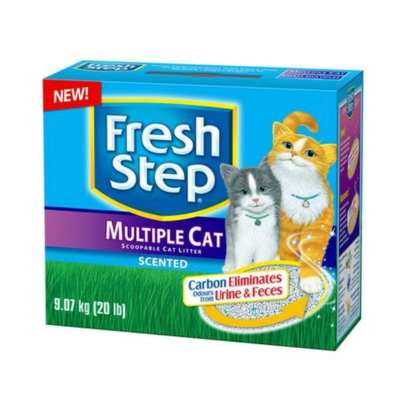 Fresh Step - Litière agglomérante pour foyer à chats multiples parfumée - 20 lb