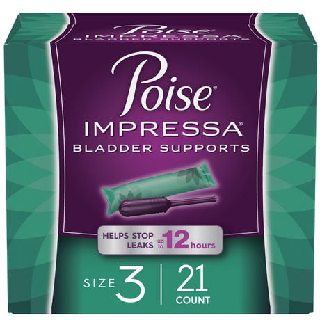 Poise Impressa Incontinence Bladder Supports for Bladder Control, Size 3, 21 Count