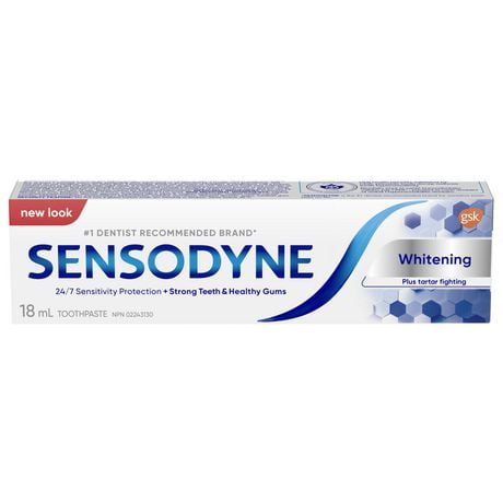 Sensodyne Whitening & Tartar Sensitivity Toothpaste - Travel Size, 18 mL Mint