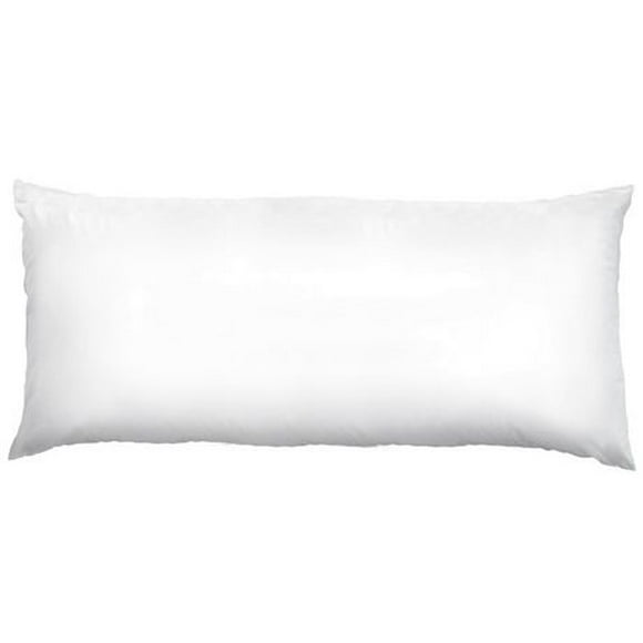 Mainstays Cotton Blend Chintz Body Pillow, White, 20"x46"