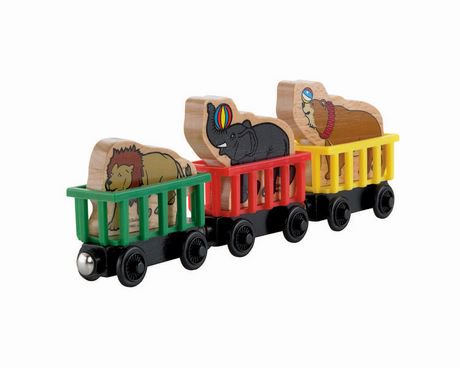 Fisher-Price Thomas & Friends Wooden Railway 3-Pack Circus Train ...