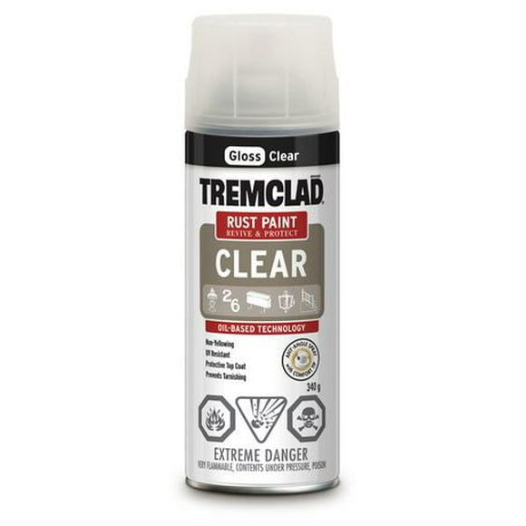Tremclad Gloss Clear Rust Paint, 340 g