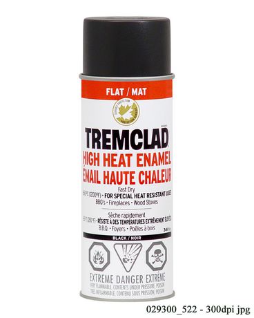 Tremclad Flat Black High Heat Enamel Canada - Tremclad High Heat Paint Colours