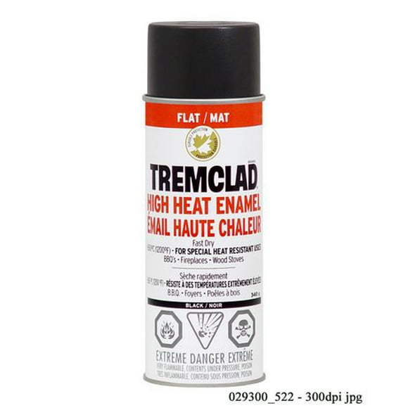 Tremclad Flat Black High Heat Enamel, 340 g