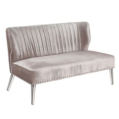 Sofa Light Grey Satin Walmart Canada   6000204137175 