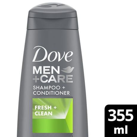 Dove Men Care Fresh Clean 2 in 1 Shampoo and Conditioner, 355ml Shampoo + Conditioner