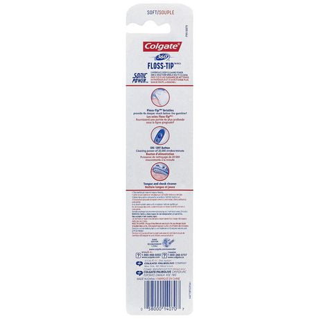 colgate vibrating toothbrush floss sonic tip advanced total powered soft