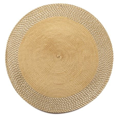 Vinyl Round Placemat With Border (Gold)(Set Of 12) - Walmart.ca