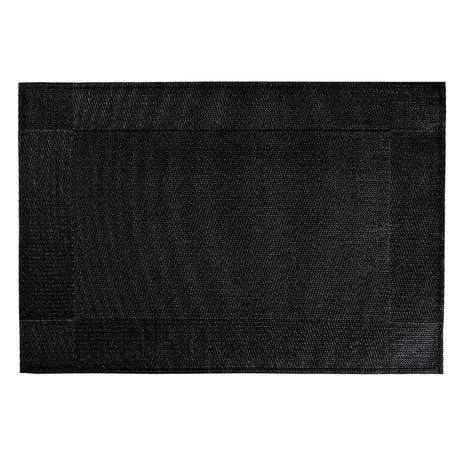 Veneer Placemat 2 Pack in Black main image 1