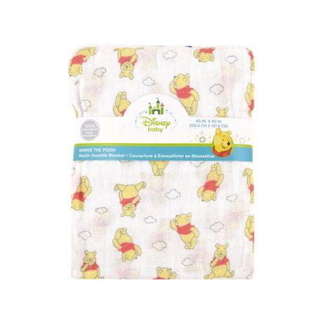 Disney Winnie the Pooh Muslin Swaddle Blanket | Walmart.ca