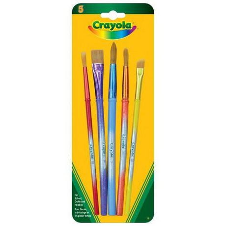 Cinq pinceaux assortis Crayola Pinceaux de qualité