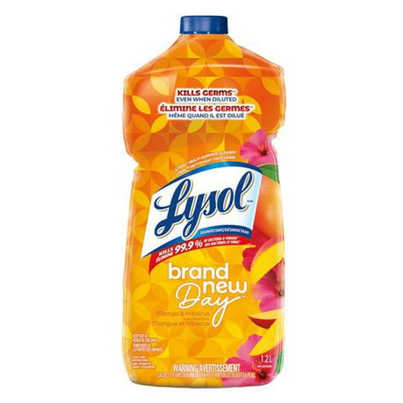 LYSOL® Nettoyant liquide multisurfaces - Brand New Day Mango Hibiscus 1.2L Élimine 99,9 % des virus