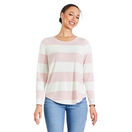 George Women's Drapey Long Sleeve Tee | Walmart Canada