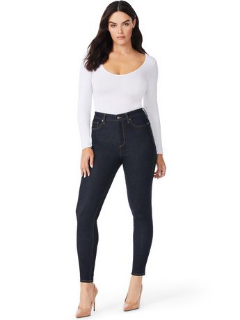 Sofia Jeans by Sofia Vergara Women's Rosa Curvy Ripped High-Rise Ankle Jeans