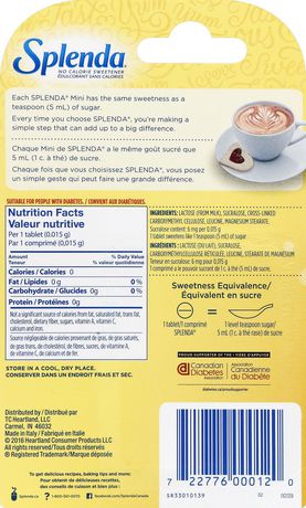 Splenda No Calorie Sweetener Mini Tabs 200 count | Walmart Canada