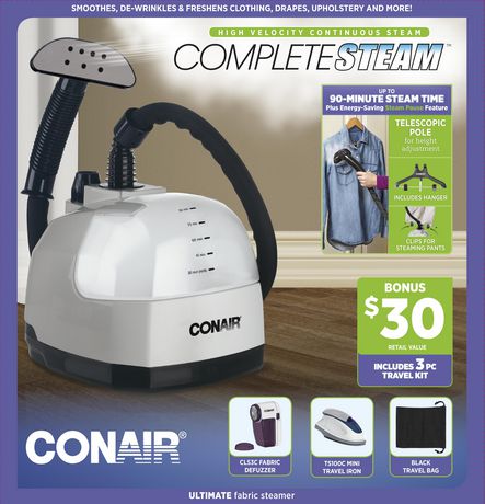 Conair Complete Steam Ultimate Fabric Steamer with Bonus Garment Care