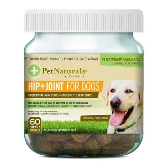 PET NATURALS OF VERMONT HIP + JOINT FOR DOGS, 6 BENEFICIAL INGREDIENTS
