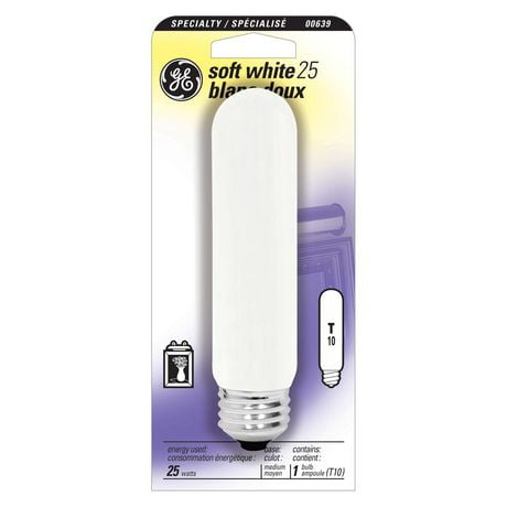 GE 25W T10 Frosted Tube