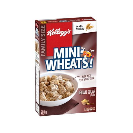 Kellogg's Mini-Wheats Cereal, Brown Sugar Flavour, 700g | Walmart Canada