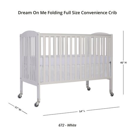 dream on me folding full size convenience crib
