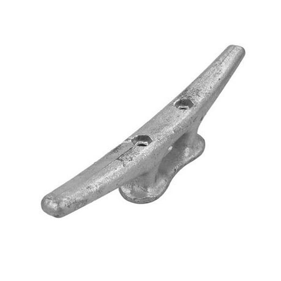 Blue Dog Marine 10" Galvanized Cast Iron Cleat |Heavy Duty Boat Cleat | Rope Cleat | Dock Cleat