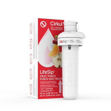 Cirkul LifeSip Aromatisant d’eau à saveur de Punch aux fruits, paquet d’un cartouche CKL Punch aux Fruits