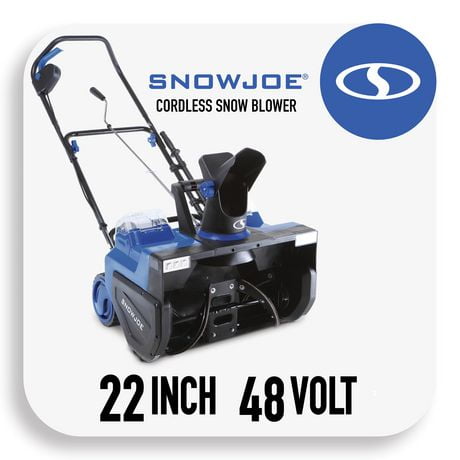 Snow Joe 48V Brushless Cordless Single-Stage Snow Blower 24V-X2-SB22