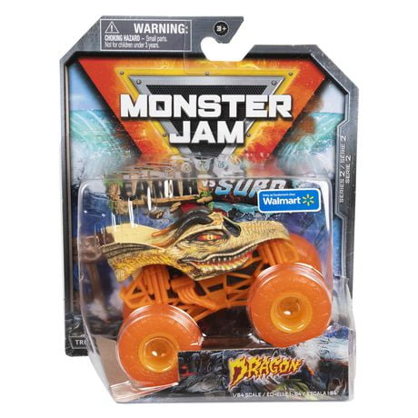 Monster Jam, Official Earth Vs. Surf Dragon 1:64 Scale Die-Cast Monster ...