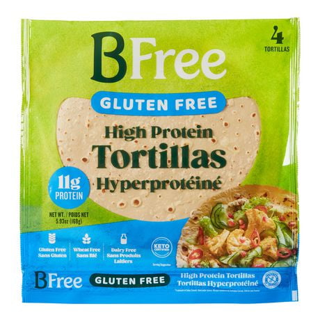 BFree Gluten Free High Protein Tortillas, 4 tortillas, 168 g total