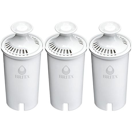 Brita® Standard Water Filter, Standard Replacement Filters for Pitchers and Dispensers, Made without BPA, 3 Count, Replacement water filters