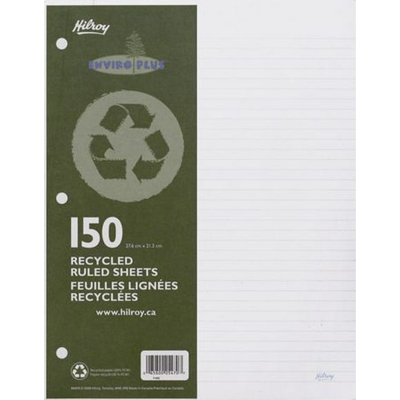 Hilroy Refill Paper Recycled, Hilroy Refill Paper Recycled, 10-7/8 x 8-3/8, 300 Pages