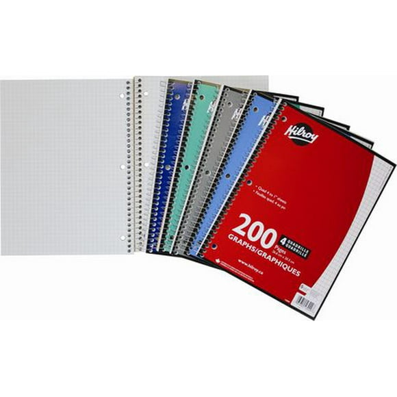 Hilroy 1 Subject Notebook Quad, 200 Page, 10-½" x 8"