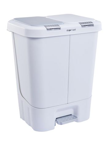 Poubelle Step, poubelle blanche 5L, poubelle Design compact pour