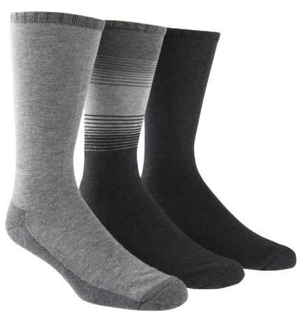 Happy Foot by McGregor Mens' 3 Pair Micro Stripe Crew Socks | Walmart.ca