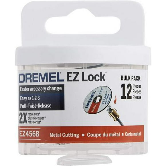 Dremel EZ456B 1 1/2" EZ Lock Outil rotatif de découpe pour métal – 12 pièces