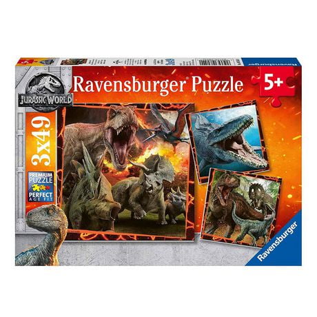 Ravensburger - Jurassic World: Instinct de chasseur casse-têtes 3 x 49pc