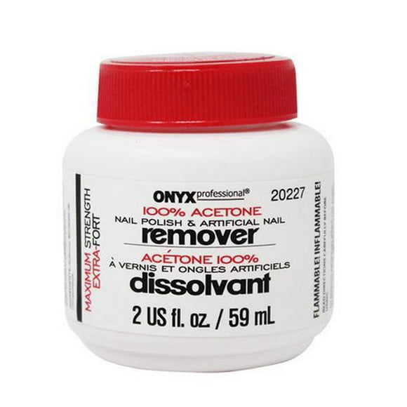 Onyx Professional 100% Pure Acetone Maximum Strength Nail Polish Remover, 2 oz. bottle, 2 oz. Remover