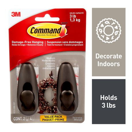 hooks bronze command rubbed strips oil metal medium fc12 orb 2ef forever value pack classic