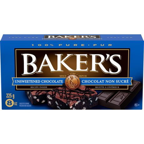 Baker's 100% Pure Unsweetened Chocolate Baking Bar | Walmart Canada