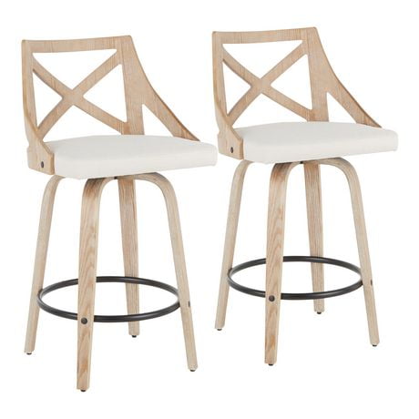 Charlotte Counter Height Stool from LumiSource, Set of 2