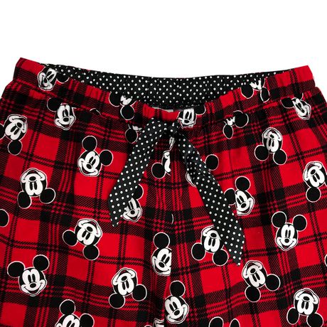 Disney Ladies' Mickey Mouse Long Sleeve Flannel Pyjama Set ...