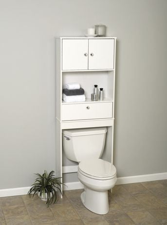 Mainstays White Wood Spacesaver With Cabinet And Drop Door