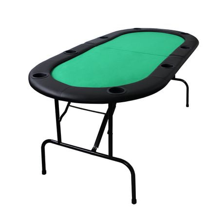 oval folding leg poker table