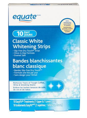 equate professional white whitening strips