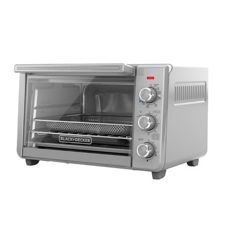 BLACK+DECKER Crisp 'N Bake Air Fry 6-Slice Toaster Oven, Stainless Steel, TO3217SSC, Air Fry Toaster Oven