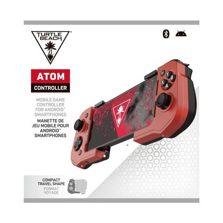 Turtle Beach® Atom – Red/Black Mobile Game Controller Android 8.0+ Devices with Bluetooth® 4.2 or Later (FR)