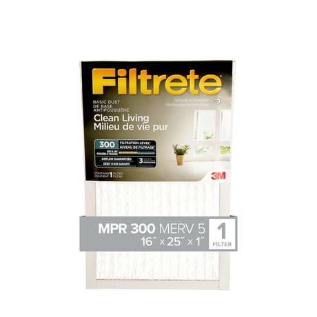 Filtrete™ Clean Living Basic Dust Filter, MPR 300, Furnace Filter