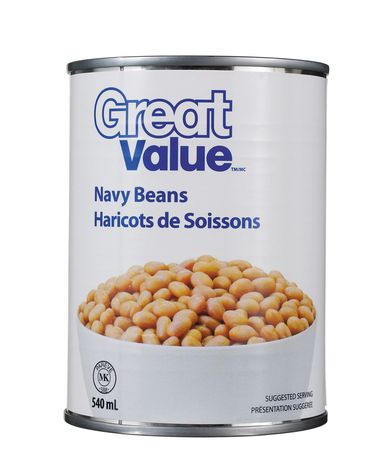 Navy beans in a can