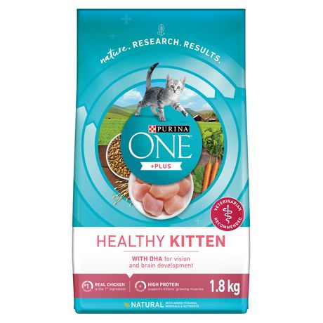 Purina ONE +Plus Healthy Kitten Chicken, Dry Kitten Food 1.8 kg, 1.8 kg